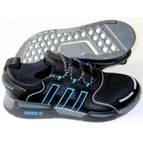 Adidas Originals Men's NMD_V3 HQ6637 Running Shoes Black Pulse Blue Sizes NIB - Picture 2 of 5